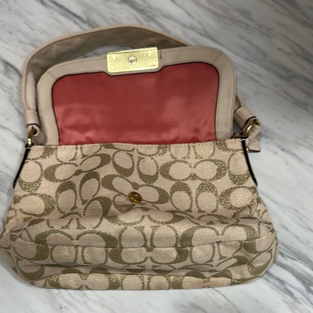 Coach Beige and Pink Women's Bag